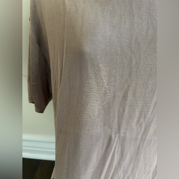 Saint + Sofia Short Sleeve Top Sweater Small beige medium - Picture 2 of 5